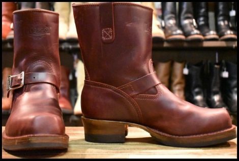 【10EE 良品 19年】WESCO ウエスコ カスタムボス バーガンディクロム 8インチハイト ビブラム705 エンジニア ブーツ BOSS HOPESMORE