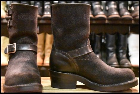 【7E? 良品】WESCO ウエスコ カスタムボス ブラック×ブラックラフアウト 黒 8インチハイト ビブラム700ダブル ブーツ BOSS HOPESMORE