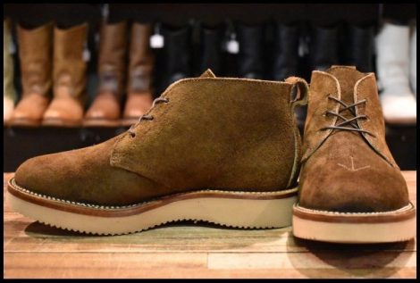 【UK6 美品 ナイジェルケーボン別注】VIBERG ヴァイバー スエード チャッカブーツ オリーブ ラフアウト ヴィバーグ バイバーグ HOPESMORE