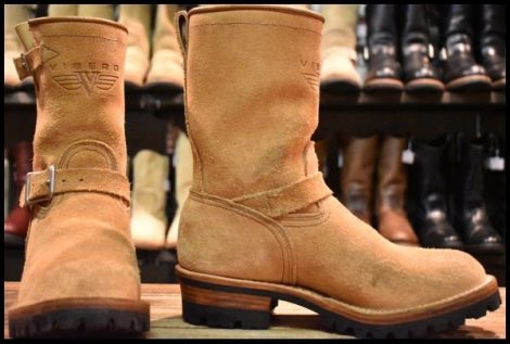 【UK7 美品】VIBERG ヴァイバー 83 エンジニア スエード ラフアウト ビブラム100 ベージュ ブーツ ウエスコ ボス HOPESMORE