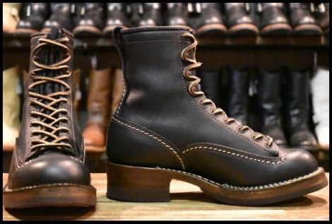 【7E 箱付 美品 17年】WESCO ウエスコ カスタムジョブマスターLTT 黒 ブラック ビブラム705ダブル レースアップ ブーツ HOPESMORE