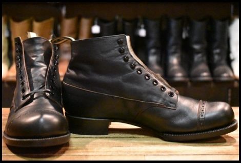 【7.5 箱付 未使用】The 2 Monkeys トゥーモンキーズ VAUDEVILLE ブラック メダリオントゥ ジェラード JELADO ブーツ HOPESMORE