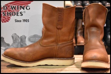 【9E 箱付 良品 07年】レッドウィング 866 ペコス 茶 オロイジナル ブラウン プルオン ブーツ redwing pecos HOPESMORE