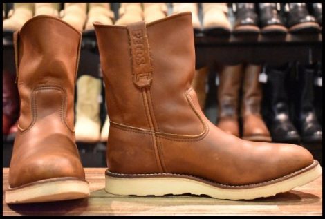 【9E 箱付 良品 07年】レッドウィング 866 ペコス 茶 オロイジナル ブラウン プルオン ブーツ redwing pecos HOPESMORE
