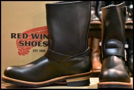 【12D 未使用 19年】レッドウィング 2268 エンジニア 黒 ブラッククローム スチールトゥ ブーツ redwing HOPESMORE