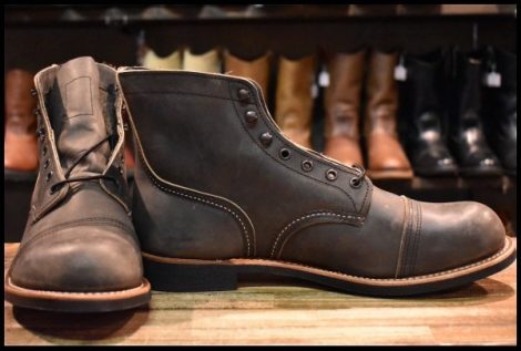 【11D 未使用 21年】レッドウィング 8086 アイアンレンジャー チャコール ラフ＆タフ キャップトゥ ブーツ redwing HOPESMORE
