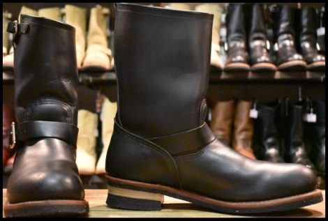 【12D 箱付 良品 11年】レッドウィング 2268 エンジニア 黒 ブラッククローム スチールトゥ ブーツ redwing HOPESMORE