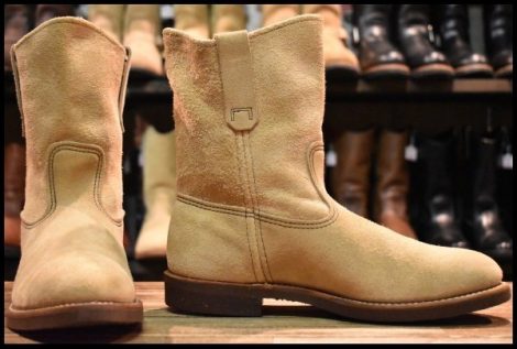 【8E 良品 羽タグ 97年】レッドウィング 1188 スエード ペコス タン ラフアウト ベージュ ブーツ redwing pecos HOPESMORE