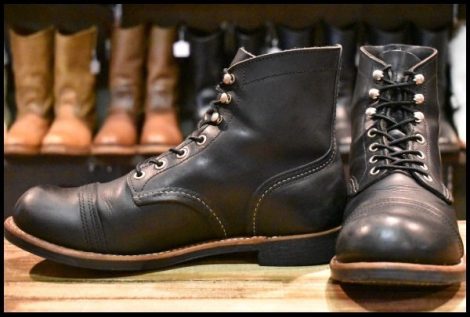 【8D 良品 21年】レッドウィング 8084 アイアンレンジャー ブラック ハーネス 黒 キャップドトゥ 編み上げ ブーツ redwing HOPESMORE