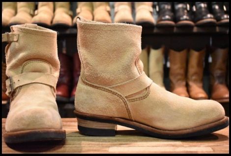 【10.5D 良品 09年】レッドウィング 2965 ショート スエードエンジニア ホーソーンアビレーンラフアウト ブーツ redwing HOPESMORE