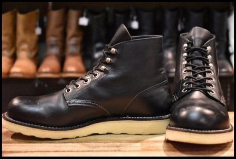 【6.5D 良品 04年】レッドウィング 8165 アイリッシュセッター 黒 ブラッククローム プレーントゥ ブーツ redwing HOPESMORE