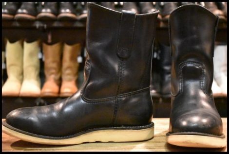 【7.5E 良品 07年】レッドウィング 8169 ペコス 黒 ブラッククローム プルオン クッションソール ブーツ redwing pecos HOPESMORE