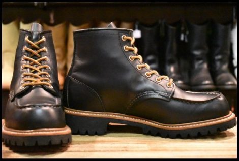 【7.5E 美品 17年】レッドウィング 8176 ビブラム アイリッシュセッター 黒 ブラッククローム モックトゥ ブーツ redwing HOPESMORE