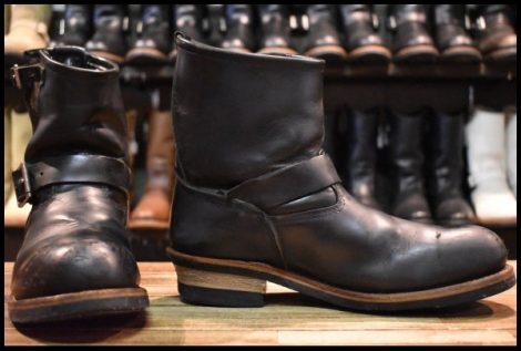 【10D 中古 08年】レッドウィング 2976 ショート エンジニア 黒 ブラッククローム スチールトゥ ブーツ redwing HOPESMORE