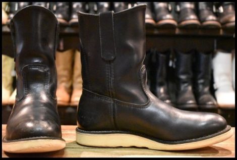 【7.5E 良品 07年】レッドウィング 8169 ペコス 黒 ブラッククローム プルオン クッションソール ブーツ redwing pecos HOPESMORE