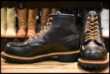 【7.5E 美品 17年】レッドウィング 8176 ビブラム アイリッシュセッター 黒 ブラッククローム モックトゥ ブーツ redwing HOPESMORE