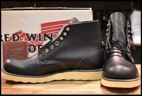 【10D 箱付 DEAD 羽タグ 00年】レッドウィング 8165 アイリッシュセッター 黒 ブラッククローム プレーントゥ ブーツ redwing HOPESMORE