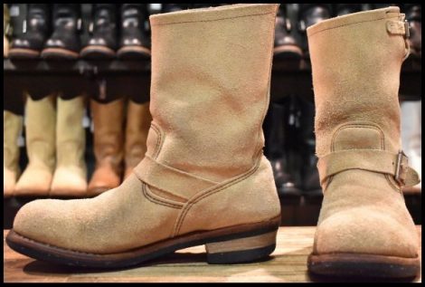 【9.5D 良品 09年】レッドウィング 8268 スエード エンジニア ホーソーンアビレーン ラフアウト スチールトゥ ブーツ redwing HOPESMORE