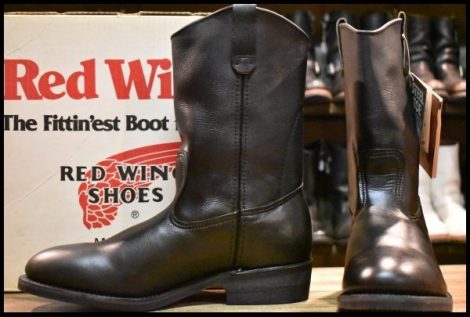 【10.5EE 箱付 DEAD PT91プリント 94年】レッドウィング 2275 ペコス ブラック カウハイド ブーツ 8155 redwing pecos HOPESMORE