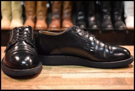 【6D 良品 22年】レッドウィング 101 ポストマン シューズ 黒 ブラック シャパラル ローカット 短靴 ブーツ redwing HOPESMORE