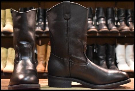 【10.5EE 箱付 DEAD PT91プリント 94年】レッドウィング 2275 ペコス ブラック カウハイド ブーツ 8155 redwing pecos HOPESMORE