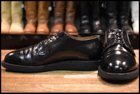 【6D 良品 22年】レッドウィング 101 ポストマン シューズ 黒 ブラック シャパラル ローカット 短靴 ブーツ redwing HOPESMORE