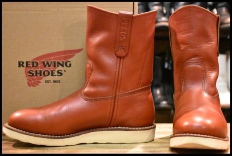 【7E 箱付 良品 18年】レッドウィング 8866 ペコス 赤茶 オロラセット クッションソール プルオン ブーツ redwing pecos HOPESMORE