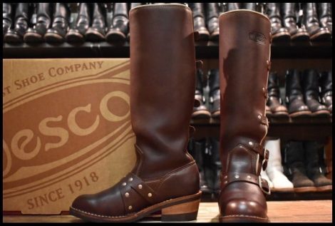 【9C 箱付 美品 11年】WESCO ウエスコ ATHENA ブラウン 16インチ ビブラム700 ロング エンジニア レディース ブーツ HOPESMORE