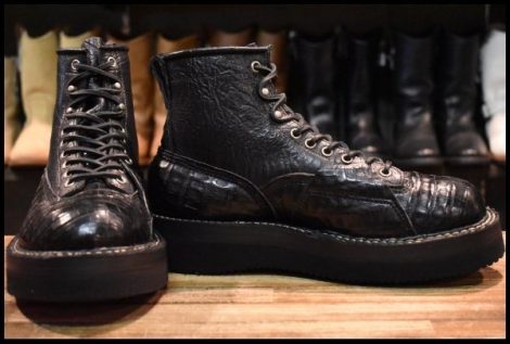 【8E 美品】WHITE’S ホワイツ ノースウエスト カイマン×ブルハイド ブラック ビブラム2021 編み上げ ブーツ HOPESMORE
