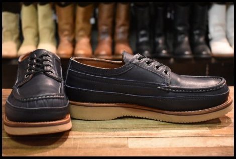 【7.5E 箱付 美品】RUSSELL MOCCASIN ラッセルモカシン オネイダ 03072-27V オックスフォード ネイビー トリプルバンプ ブーツ HOPESMORE