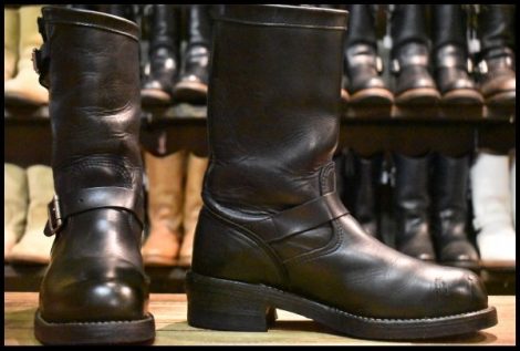 【8E 良品 黒タグ】Chippewa チペワ エンジニア 1901M57 黒 ブラック スチールトゥ 11インチハイト ブーツ HOPESMORE