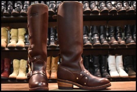 【9C 箱付 美品 11年】WESCO ウエスコ ATHENA ブラウン 16インチ ビブラム700 ロング エンジニア レディース ブーツ HOPESMORE