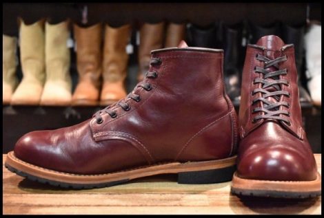 【8D 美品 21年】レッドウィング 9411 ベックマン ブラックチェリー フェザーストーン プレーントゥ ブーツ redwing HOPESMORE