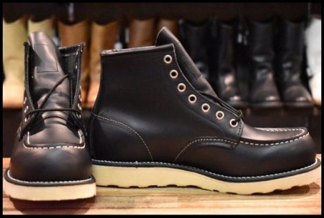 【7D 箱付 未使用 05年】レッドウィング 8130 アイリッシュセッター 黒 ブラッククローム モックトゥ 8179 ブーツ redwing HOPESMORE
