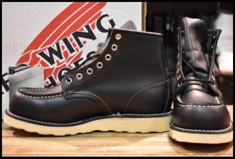 【7D 箱付 未使用 05年】レッドウィング 8130 アイリッシュセッター 黒 ブラッククローム モックトゥ 8179 ブーツ redwing HOPESMORE