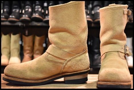【8D 良品 07年】レッドウィング 8268 スエード エンジニア ホーソーンアビレーンラフアウト スチールトゥ ブーツ redwing HOPESMORE