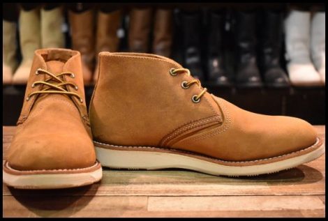 【7.5D 箱付 美品 11年】レッドウィング 3145 クラシックワークチャッカ ブラウン スエード 短靴 ブーツ redwing HOPESMORE