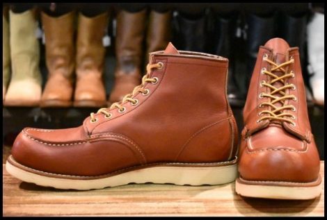 【9.5E 良品 14年】レッドウィング 8875 アイリッシュセッター 赤茶 オロラセット モックトゥ 編み上げ ブーツ redwing HOPESMORE
