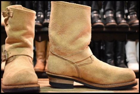 【8D 良品 07年】レッドウィング 8268 スエード エンジニア ホーソーンアビレーンラフアウト スチールトゥ ブーツ redwing HOPESMORE