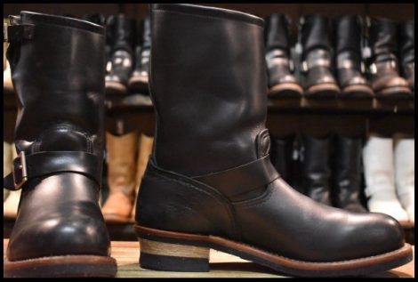 【10D 良品 09年】レッドウィング 2268 エンジニア 黒 ブラッククローム スチールトゥ ブーツ redwing HOPESMORE