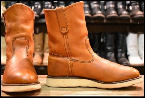 【7.5D 良品 緑犬タグ 犬刻印 97年】レッドウィング 866 ペコス 茶 オロイジナル ブラウン プルオン ブーツ redwing pecos HOPESMORE