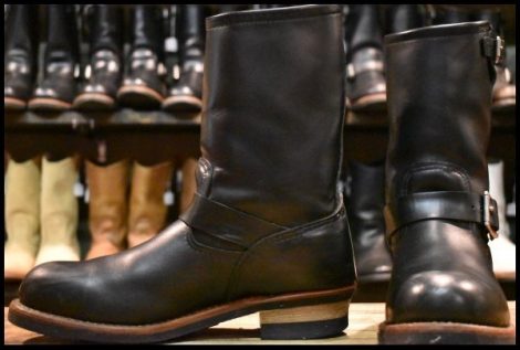 【10D 良品 09年】レッドウィング 2268 エンジニア 黒 ブラッククローム スチールトゥ ブーツ redwing HOPESMORE