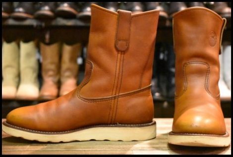 【7E 良品 緑犬タグ 犬刻印 97年】レッドウィング 866 ペコス 茶 オロイジナル ブラウン プルオン ブーツ redwing pecos HOPESMORE