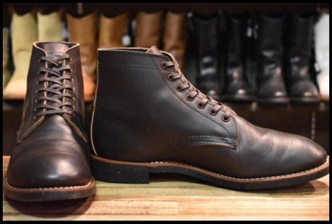 【8.5D 良品 17年】レッドウィング 8061 マーチャント Merchant エボニー ハーネス 編み上げ ブーツ redwing フラットボックス HOPESMORE