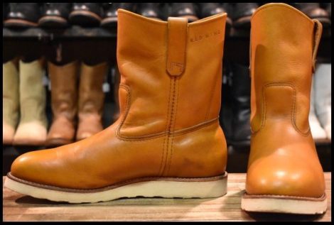 【11E 良品 20年】レッドウィング 9866 ゴールドラセット ペコス 茶 プルオン クッションソール ブーツ PECOS redwing HOPESMORE
