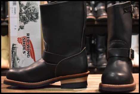 【7D 箱付 未使用 11年】レッドウィング 9085 エンジニア 黒 ブラックハーネス スチールトゥ 2268 ブーツ redwing HOPESMORE