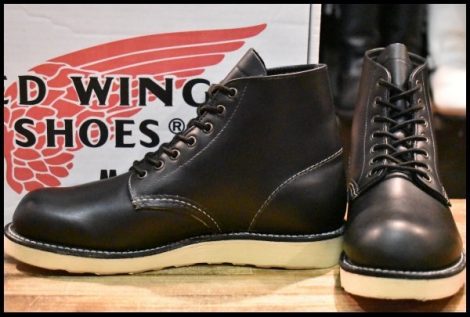 【6.5D 箱付 美品 犬タグ復刻 18年】レッドウィング 8165 アイリッシュセッター 黒 ブラック プレーントゥ ブーツ redwing HOPESMORE
