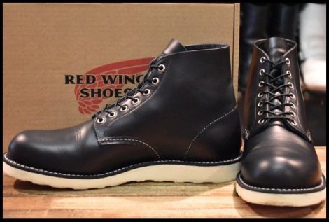 【10.5D 箱付 美品 25年】レッドウィング 8165 アイリッシュセッター 黒 ブラッククローム プレーントゥ ブーツ redwing HOPESMORE