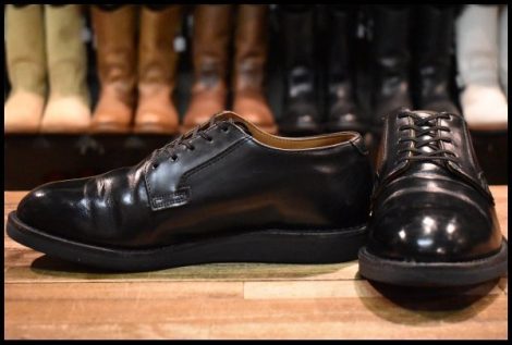 【7D 良品 21年】レッドウィング 101 ポストマン シューズ 黒 ブラック シャパラル ローカット 短靴 ブーツ redwing HOPESMORE