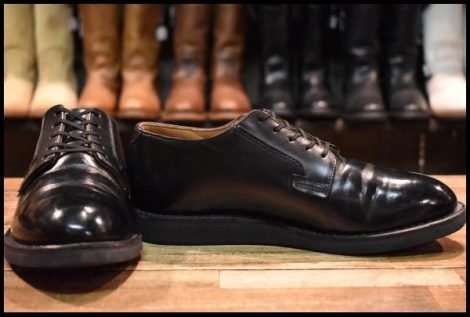 【7D 良品 21年】レッドウィング 101 ポストマン シューズ 黒 ブラック シャパラル ローカット 短靴 ブーツ redwing HOPESMORE